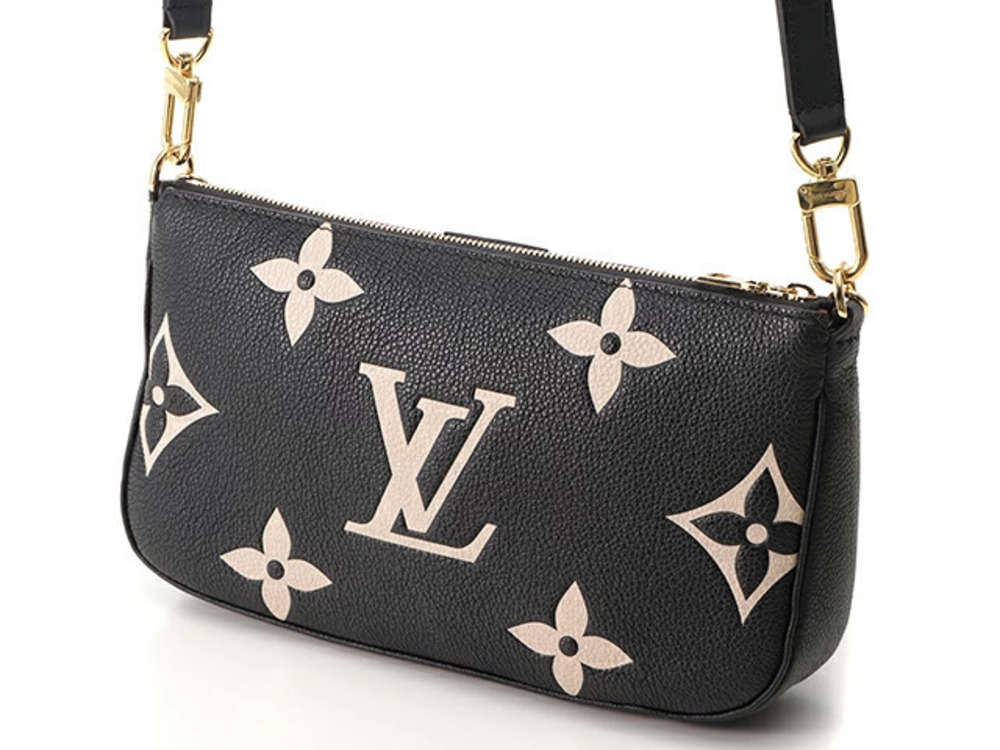 LOUIS VUITTON Milty Pochette Accessoires Mono Empreinte Black Beige Cream